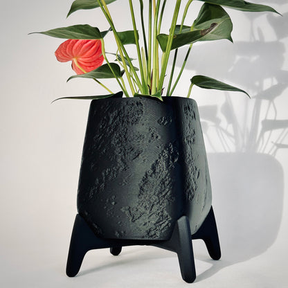 FREYA | Planter on feet - Stone finish